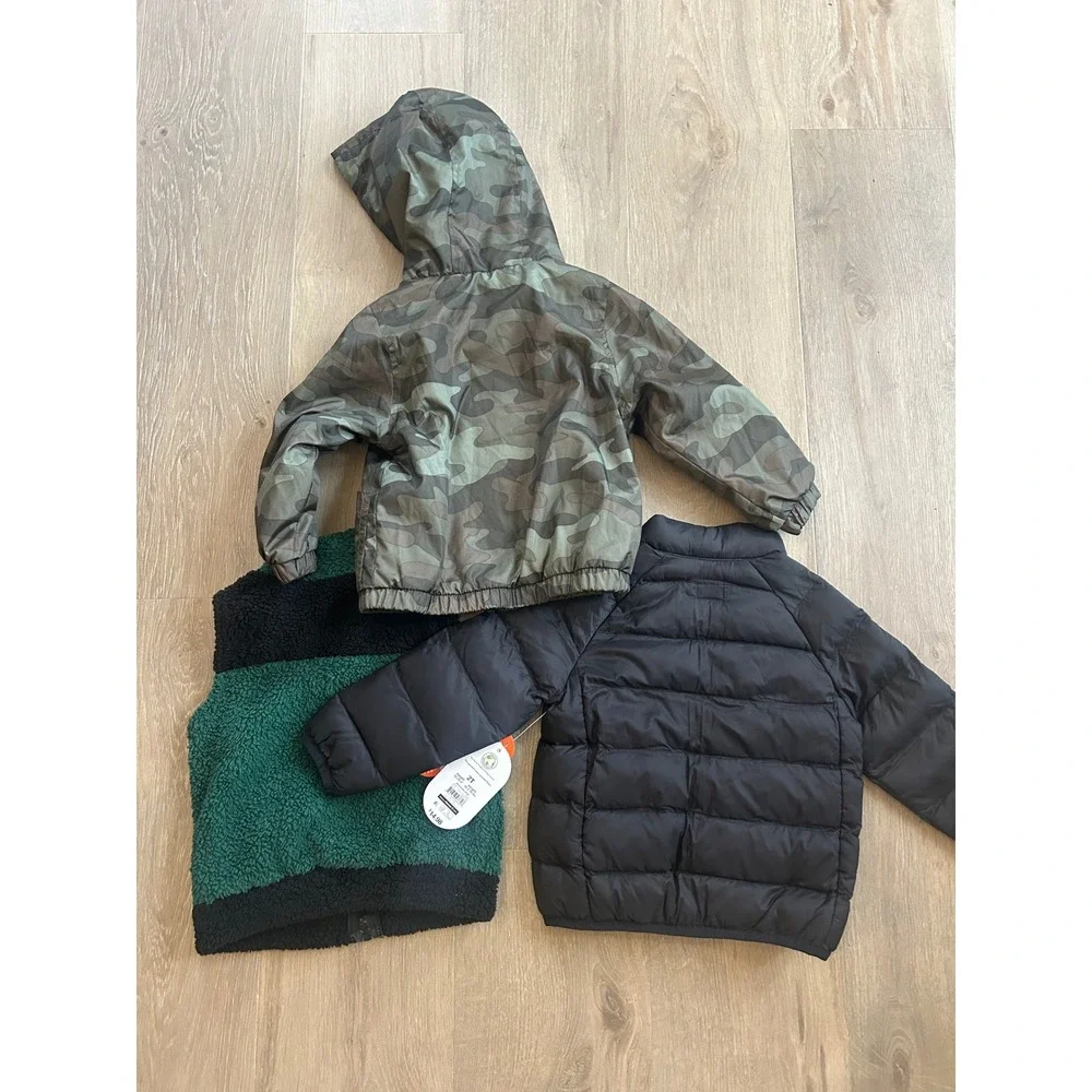 Toddler Boys Bundle of 3 Jackets & Vest Size 2T/24M Outerwear Bundle Camo